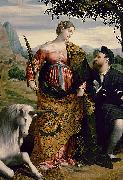 MORETTO da Brescia Saint Justina with the Unicorn Sweden oil painting artist